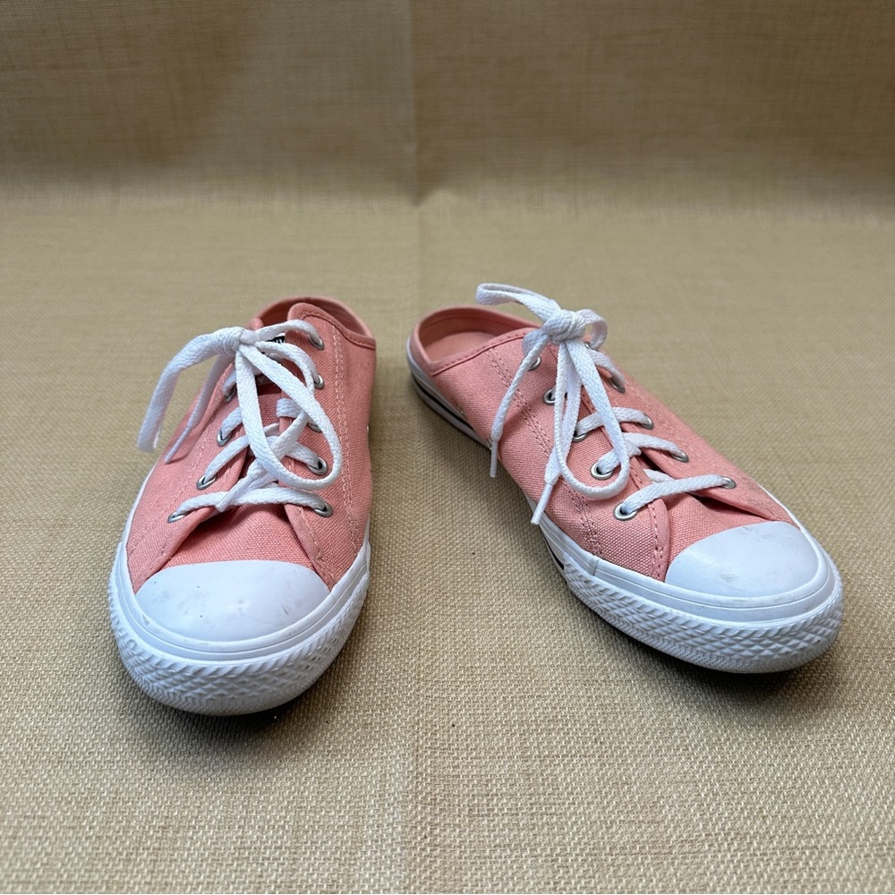 Converse All Star Peachy-Pink Slip On Mule Tie Sneakers